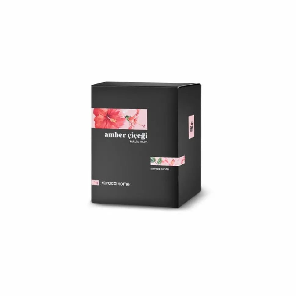 Amber Blossom Scented Candle 8x9.5cm, Red