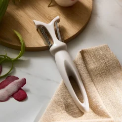 Crick Crack Harmony Stainless Steel Double Sided Peeler, Grey