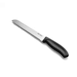 Dr.Inox Stainless Steel Bread Knife, 32cm, Black