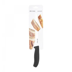 Dr.Inox Stainless Steel Bread Knife, 32cm, Black