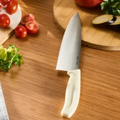 Dr. Inox Stainless Steel Chef's Knife, 33cm, Cream