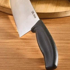 Dr. Inox Stainless Steel Chef's Knife, 33cm, Black