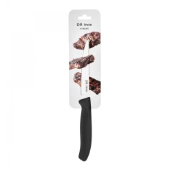 Dr.Inox Stainless Steel Steak Knife, 23cm, Black