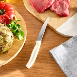 Dr.Inox Stainless Steel Steak Knife, 23cm, Cream