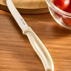 Dr.Inox Stainless Steel Tomato Knife, 22cm, Cream