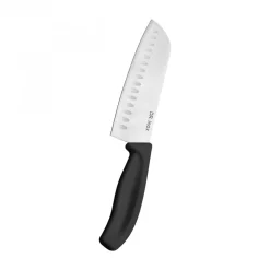 Dr. Inox Stainles Steel Santoku Knife, 30cm, Black