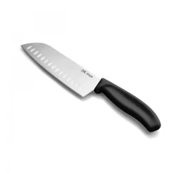 Dr. Inox Stainles Steel Santoku Knife, 30cm, Black