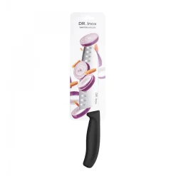 Dr. Inox Stainles Steel Santoku Knife, 30cm, Black