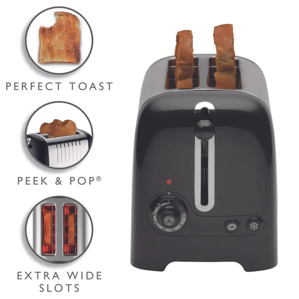 Dualit Silver Black Toaster, 1100W