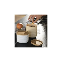 Guzzini Tierra Storage Container, Large, Light Cream