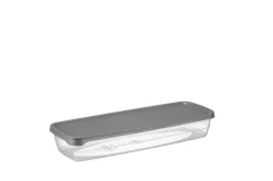 Hobby Rectangle Long Flat Storage Container, 1,3L, Inox