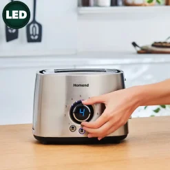 Homend Breadfast 1502 Toaster, Silver Black