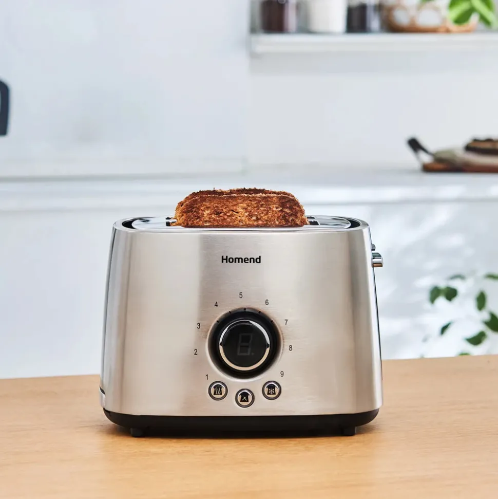 Homend Breadfast 1502 Toaster, Silver Black