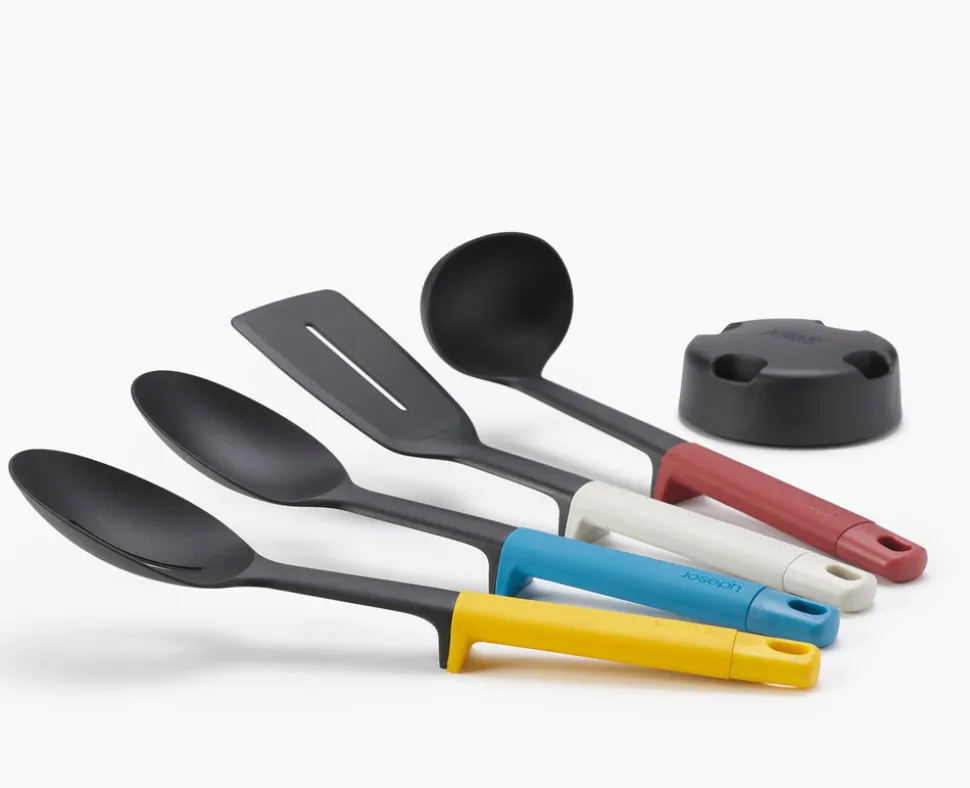 Joseph Joseph Elevate Slim 4-piece Utensil Set with Storage Stand, Multicolour