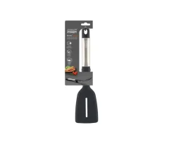Joseph Joseph Elevate Stainless Steel Silicone Slotted Turner, Black Grey