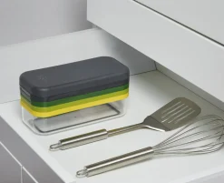 Joseph Joseph Multi-prep Compact 4-piece Grater & Slicer, Multicolour