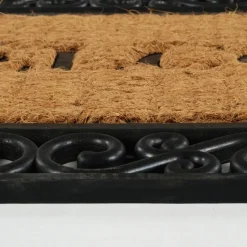 Kaşmir Rugs 7/24 Rubber-Framed Welcome Coco Door Mat, 45cmx75cm, Multi