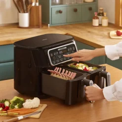 Karaca Air Cook Duo 2-in-1 Air Fryer with Stew Function, 8L, 2500W, Starlight