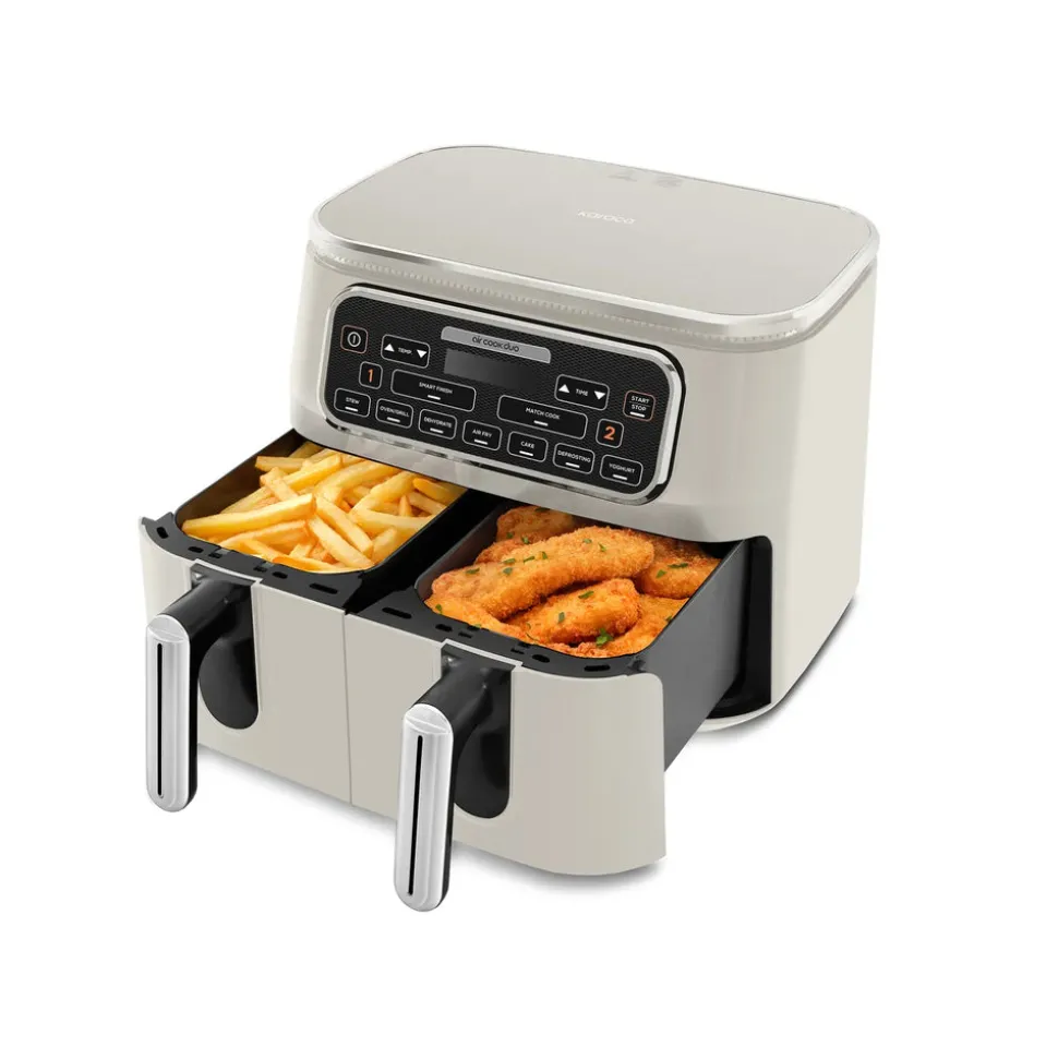 Karaca Air Cook Duo 2-in-1 Air Fryer with Stew Function, 8L, 2500W, Starlight