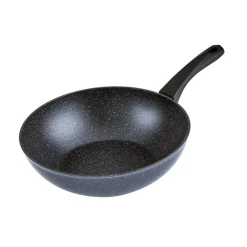 Karaca Aqua Granite Non-Stick Induction Wok Pan, 28cm, Blue