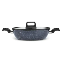 Karaca Aqua Granite Non-Stick Induction Shallow Casserole, 26m, Blue