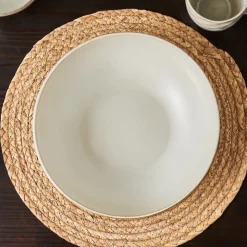 Karaca Aria Reactive Glaze Serving Bowl, 27cm, Beige
