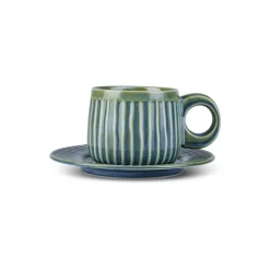 Karaca Arthur Beige & Green Tea Cup for 2 People, 260 ml