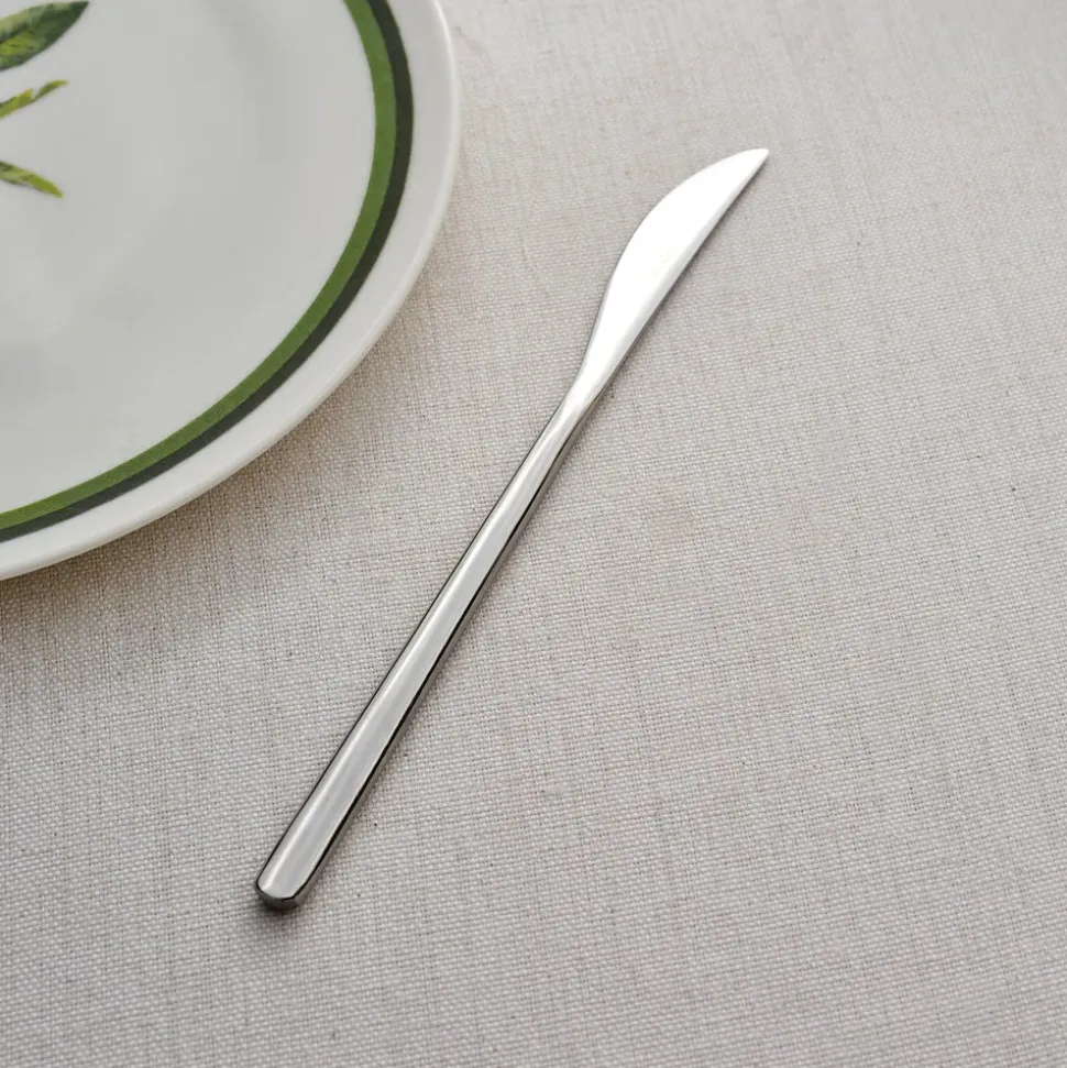 Karaca Bead Dessert Knife, Silver
