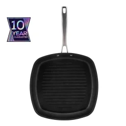 Karaca BioDiamond Pro Non-Stick Induction Griddle Pan, 28cm, Black