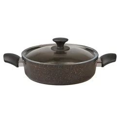 Karaca Blackgold Biogranite 7-Piece Non-Stick Induction Cookware Set, Black Gold