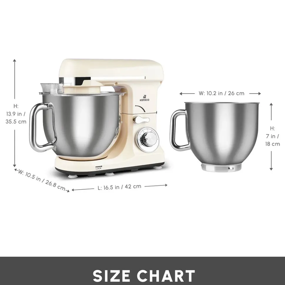Karaca Blendburst Stand Mixer, 5.7L, 1400W, Iconic Beige