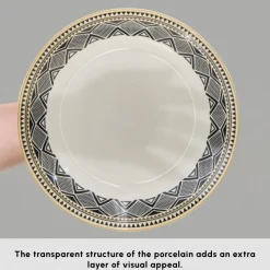 Karaca Bone China Globe 26-Piece Serveware Set for 6 People, Multi
