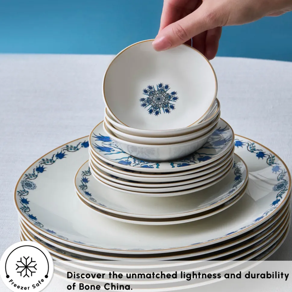 Karaca Bone China İznik 26-Piece Serveware Set for 6 People, Multi