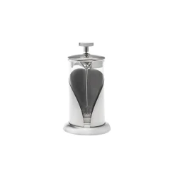 Karaca Borosilicate Glass Stainless Steel French Press, 350ml, Silver Transparent