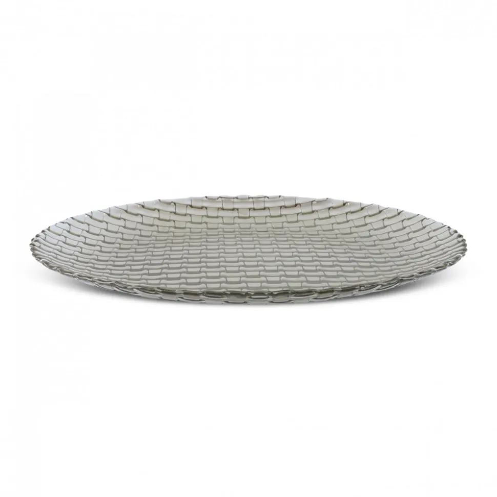 Karaca Braid Lustre Glass Dinner Plate, 28cm, Luster