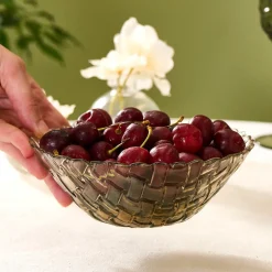 Karaca Braid Lustrous Glass Bowl, 16cm, Luster