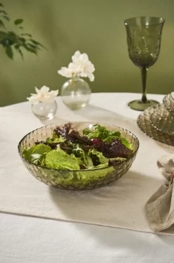 Karaca Braid Lustrous Glass Salad Bowl 22cm, Luster