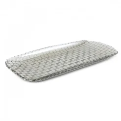 Karaca Braid Lustrous Glass Small Serving Platter, 29x8.5cm, Luster