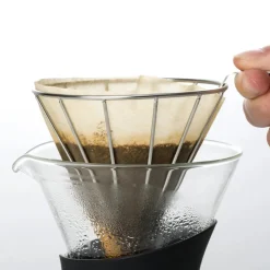 Karaca Brewy Glass Coffee Dripper, 700ml, Black Transparent