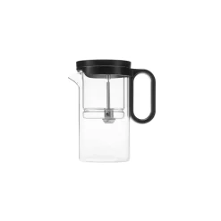 Karaca Brewy Glass Tea French Press, 500ml, Black Transparent