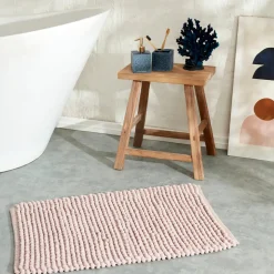 Karaca Bubbles Chenille Bath Mat, 50cmx80cm, Pink
