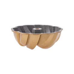 Karaca Cake Pro Aluminium Cast Decorative Bundt Cake Tin, 26cm, Gold