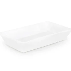 Karaca Carmen Trend Porcelain Serving Platter, 18cmx10cm, White