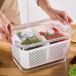Karaca Citrus Vegetable / Fruit Storage Container, S, White