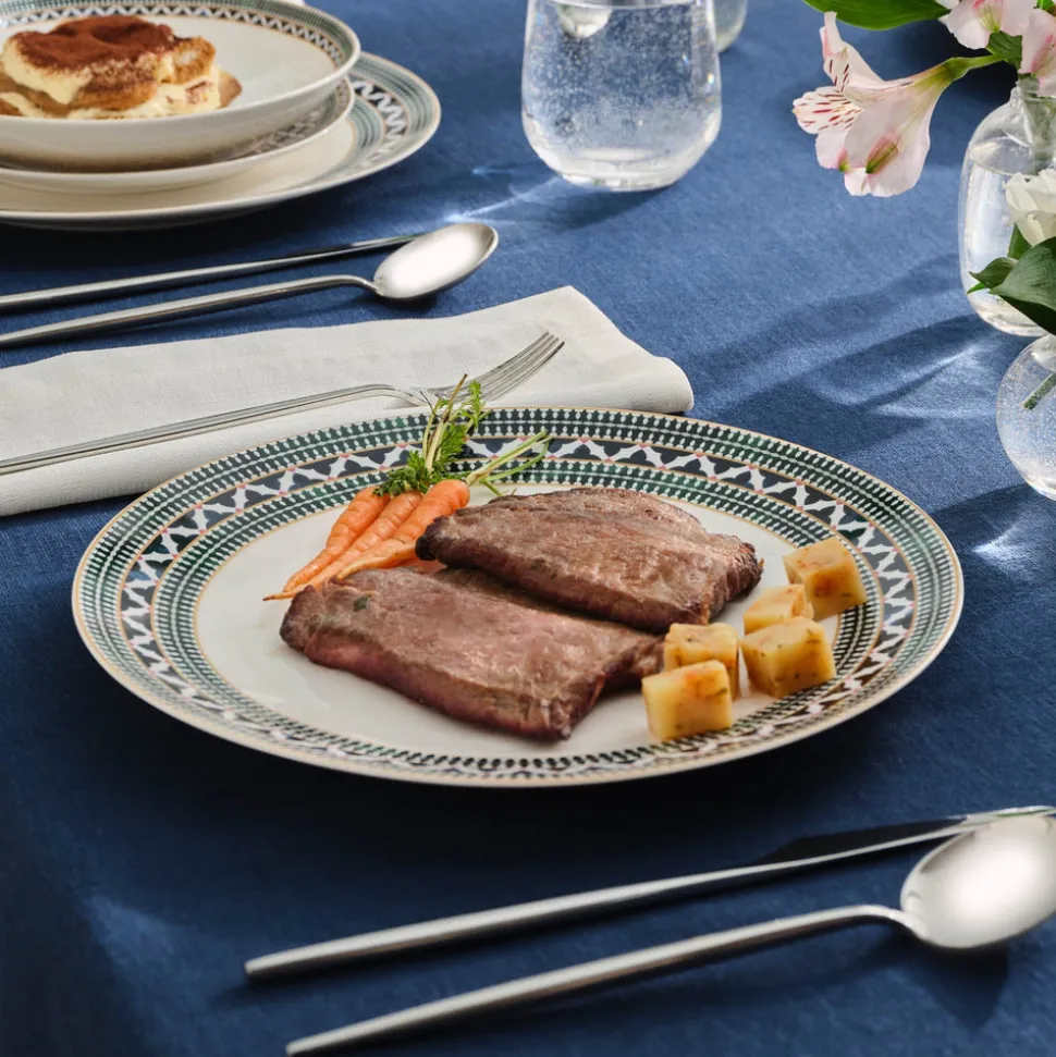 Karaca Cordoba 24-Piece Bone China Dinner Set for 6 People, Multi