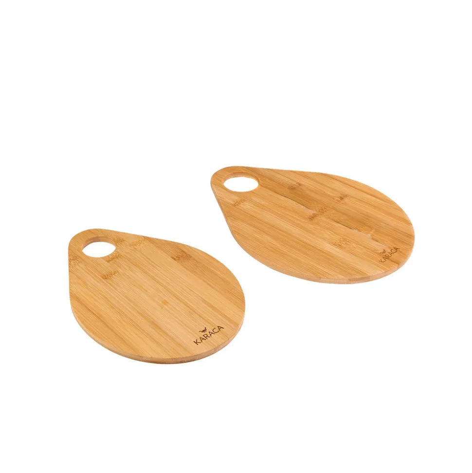 Karaca Damla 2 Piece Bamboo Chopping Board Set, Wood