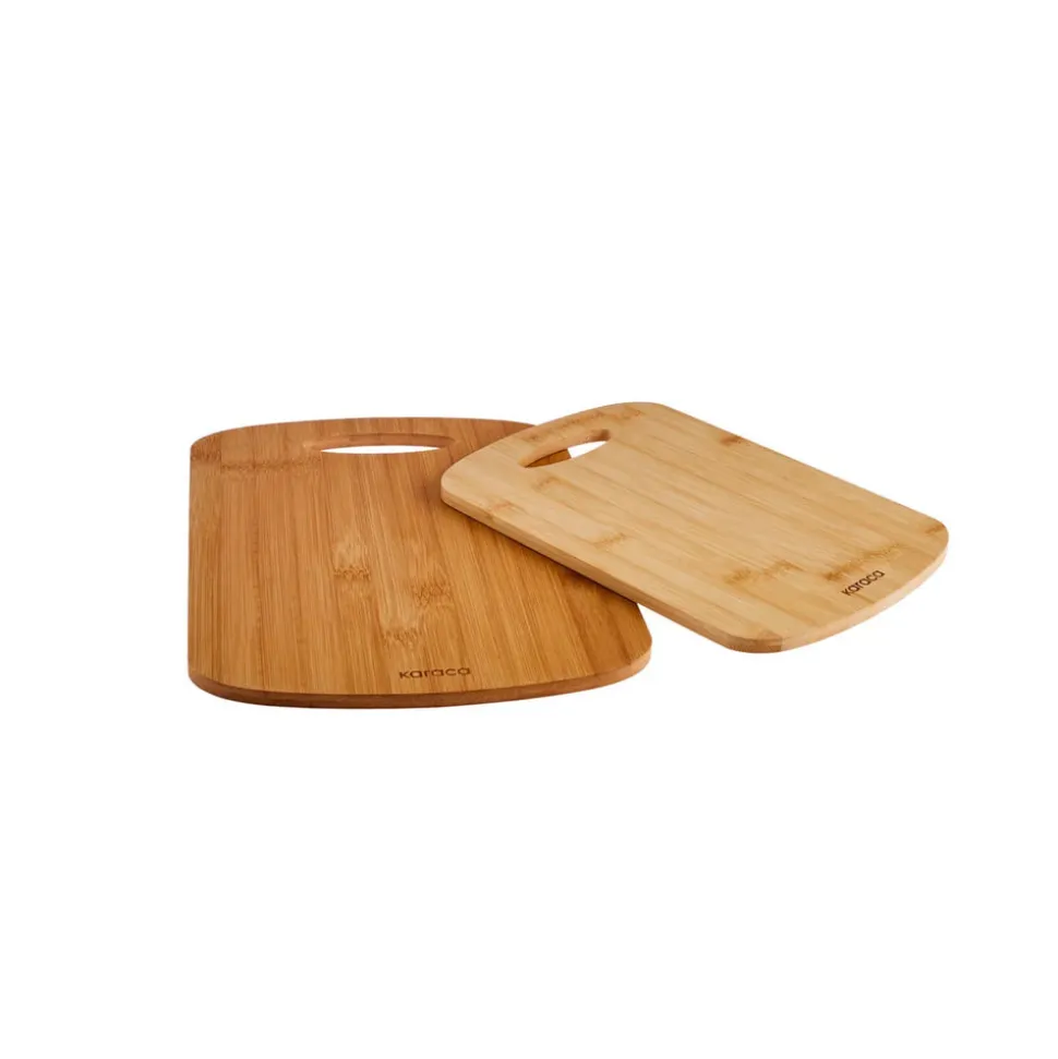 Karaca Defne 2 Piece Bamboo Chopping Board, Wood