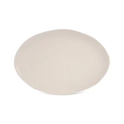 Karaca Earth Collection New Cupid Large Serving Platters, 36cm, Beige White