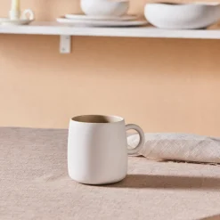 Karaca Earth Collection New Cupid Reactive Glaze Mug, 400ml, Beige White