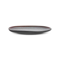 Karaca Earth Collection New Galactic Reactive Glaze Dinner Plate, 27cm, Black